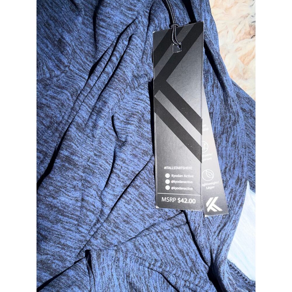 Kyodan women’s new blue & black activewear skort with side slit - Picture 11 of 13